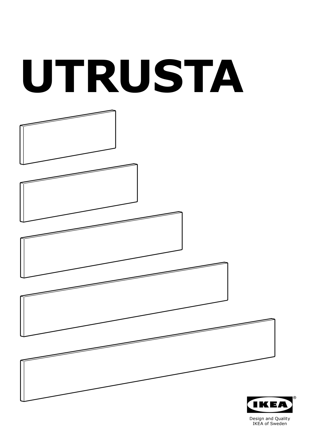 Assembly instructions for IKEA Utrusta drawer front low | Page 1 - IKEA SEKTION / MAXIMERA base cabinet with pull-out storage 794.145.73