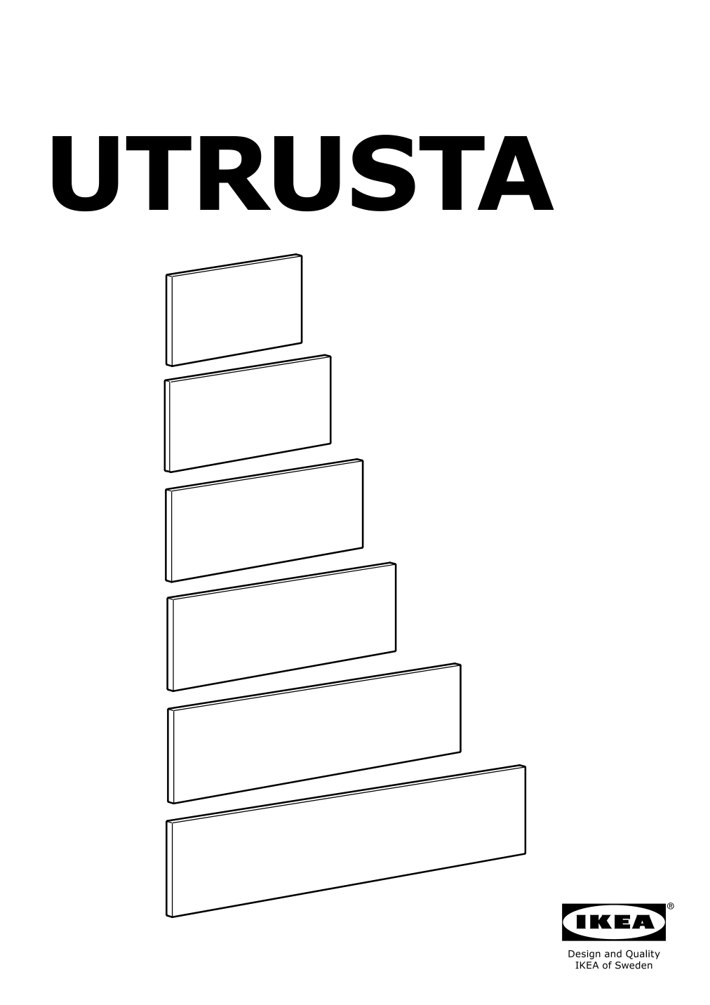 Assembly instructions for IKEA Utrusta drawer front medium | Page 1 - IKEA SEKTION / MAXIMERA hc w p-o func 1dr/4drw 894.672.26