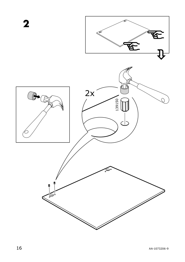 Assembly instructions for IKEA Utrusta fixture for mounting door on drawer | Page 16 - IKEA SEKTION base cabinet with pull-out storage 091.591.04