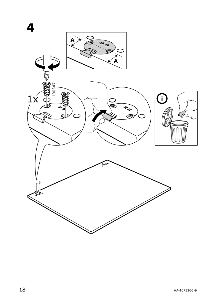 Assembly instructions for IKEA Utrusta fixture for mounting door on drawer | Page 18 - IKEA SEKTION base cabinet with pull-out storage 091.591.04