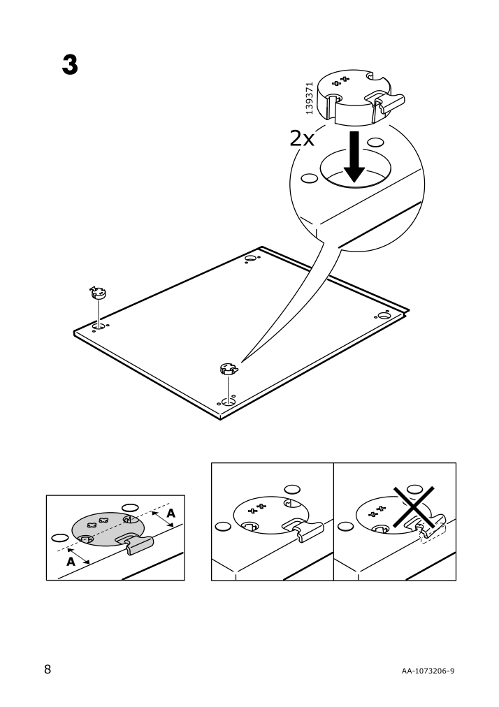 Assembly instructions for IKEA Utrusta fixture for mounting door on drawer | Page 8 - IKEA SEKTION base cabinet/p-out storage/2 drawer 591.591.11