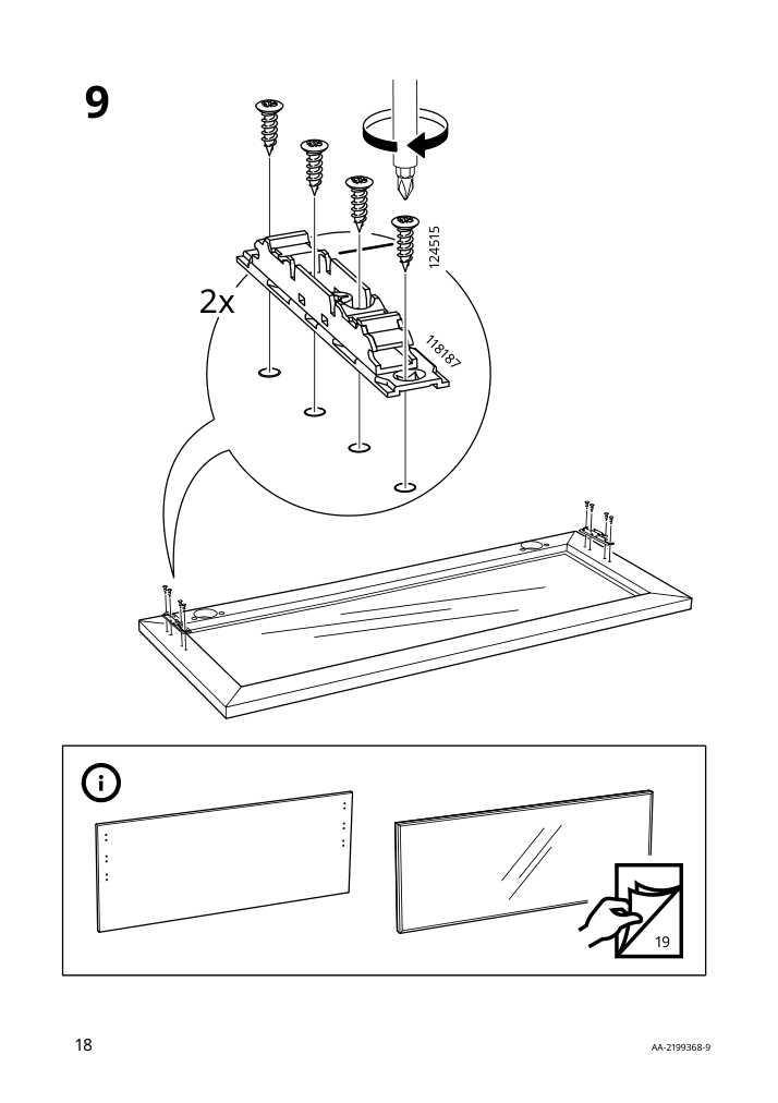 Assembly instructions for IKEA Utrusta hinge push open for horizontal door white | Page 18 - IKEA SEKTION high cab f mic/ov+drw/dr w push-op 093.946.15