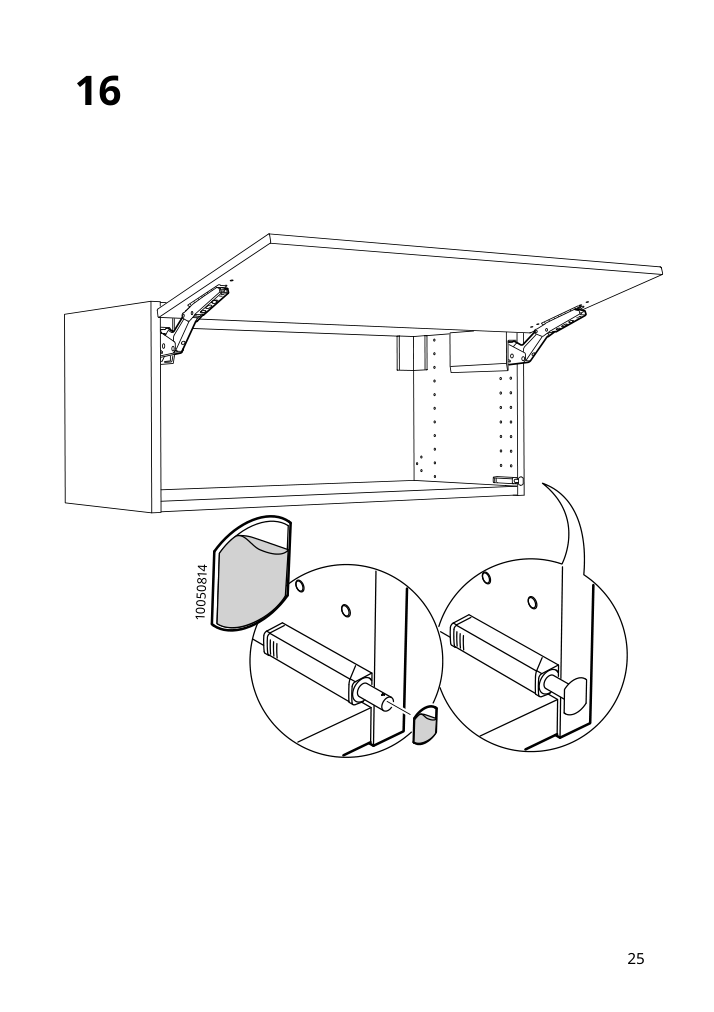 Assembly instructions for IKEA Utrusta hinge push open for horizontal door white | Page 25 - IKEA SEKTION / MAXIMERA high cab f mic/ov+drw/dr w push-op 495.698.73