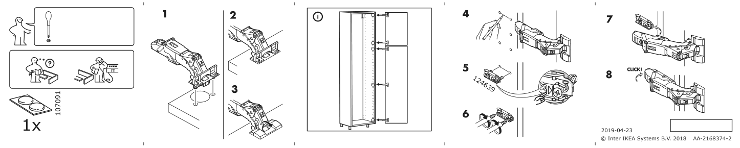 Assembly instructions for IKEA Utrusta hinge w b in damper for kitchen | Page 2 - IKEA SEKTION / MAXIMERA high cab w door/2 fronts/4 drawers 993.555.58