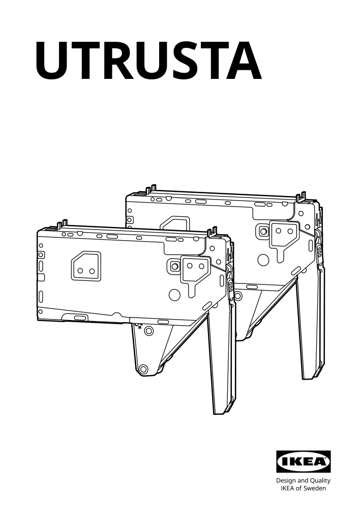 Assembly instructions for IKEA Utrusta hinge w damper for horizontal door white | Page 1 - IKEA SEKTION high cab f micro/oven+drawer/door 593.901.82