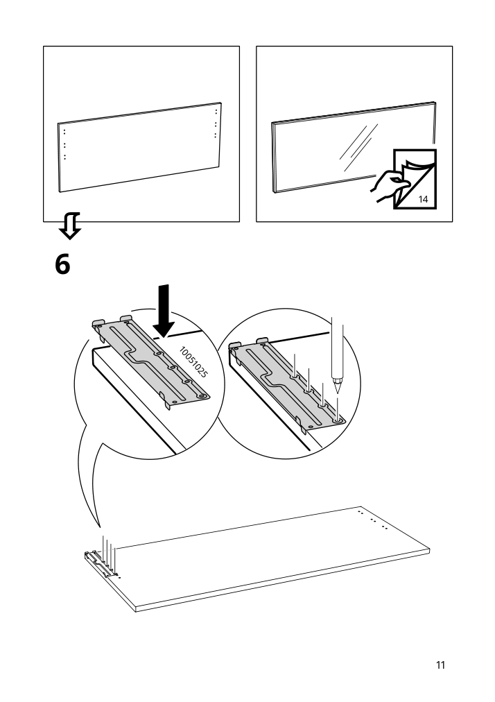 Assembly instructions for IKEA Utrusta hinge w damper for horizontal door white | Page 11 - IKEA SEKTION wall cab w built-in range hood 593.885.51