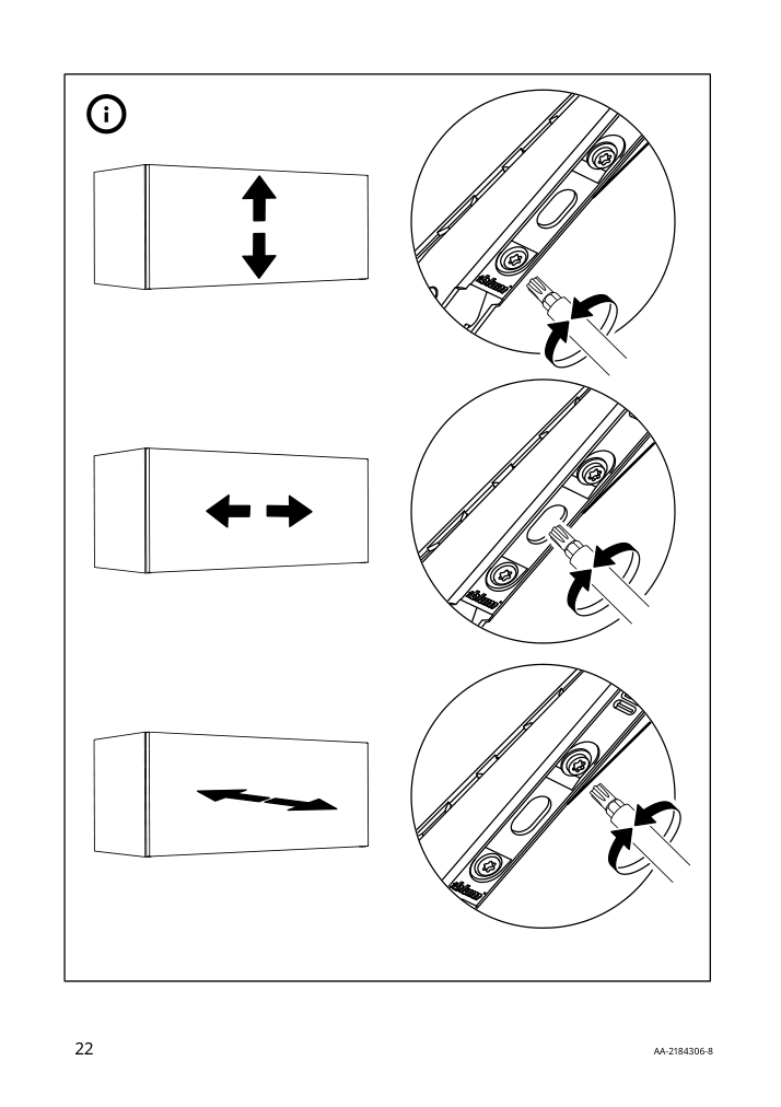 Assembly instructions for IKEA Utrusta hinge w damper for horizontal door white | Page 22 - IKEA SEKTION high cab f micro/oven+drawer/door 093.901.89