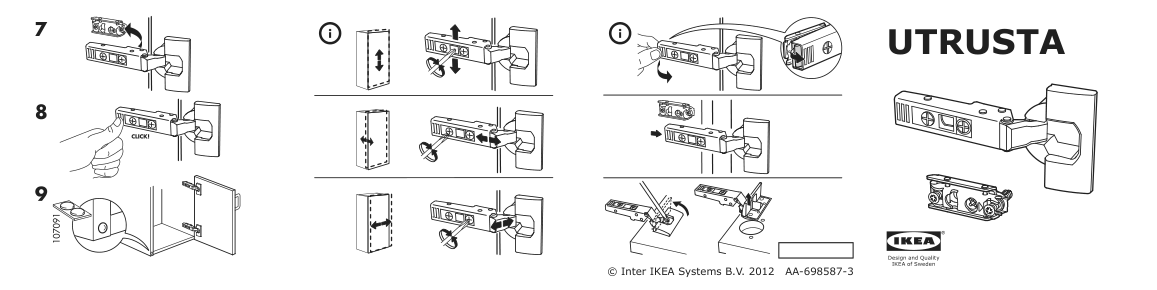 Assembly instructions for IKEA Utrusta hinge | Page 1 - IKEA UTRUSTA hinge 602.046.45