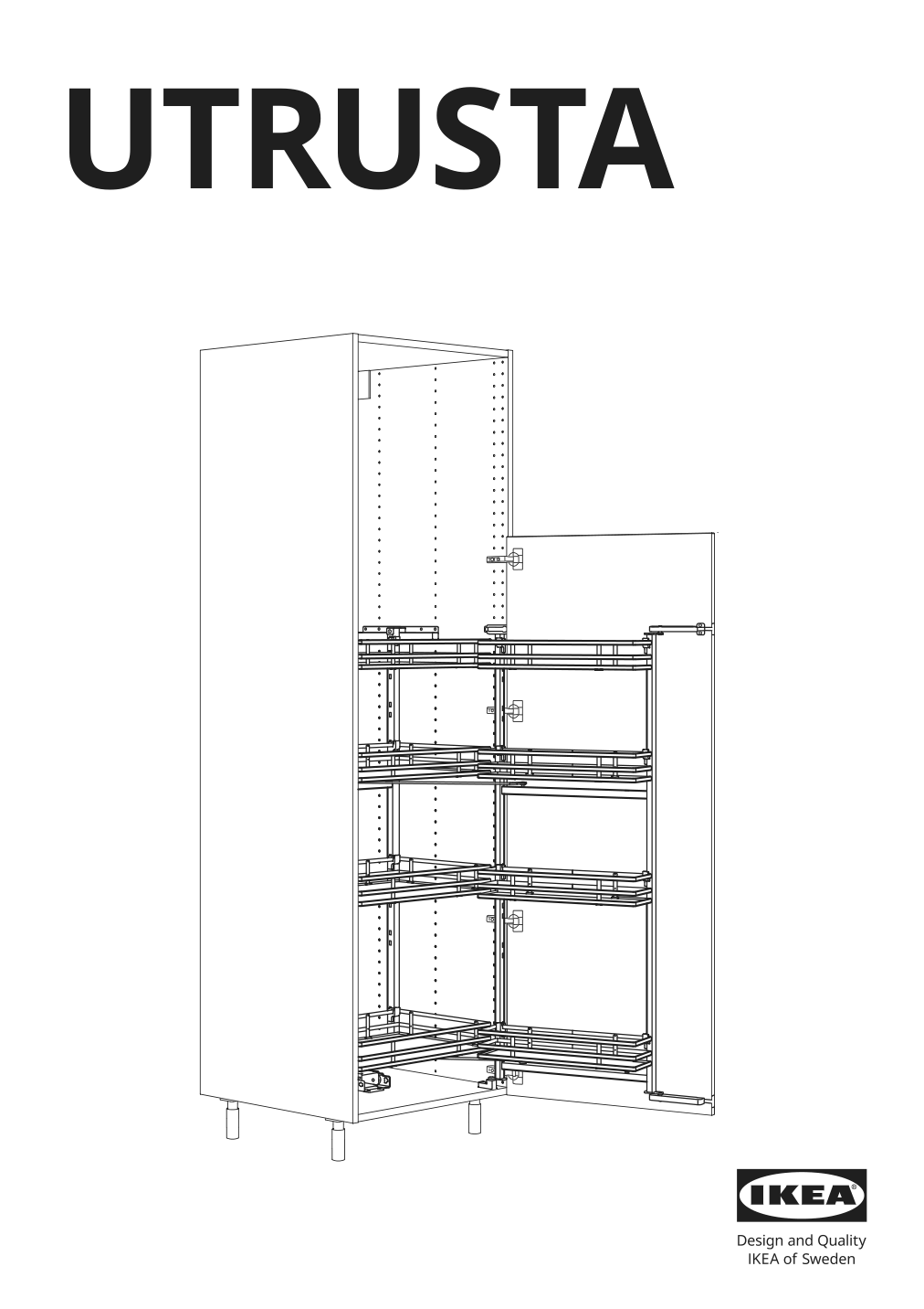 Assembly instructions for IKEA Utrusta pull out pantry organizer | Page 1 - IKEA SEKTION high cabinet with pull-out pantry 594.718.90