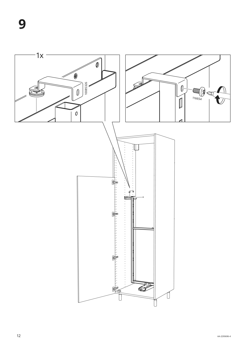 Assembly instructions for IKEA Utrusta pull out pantry organizer | Page 12 - IKEA SEKTION high cabinet with pull-out pantry 394.718.91