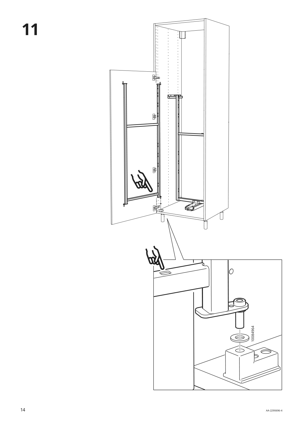 Assembly instructions for IKEA Utrusta pull out pantry organizer | Page 14 - IKEA SEKTION high cabinet with pull-out pantry 594.718.90