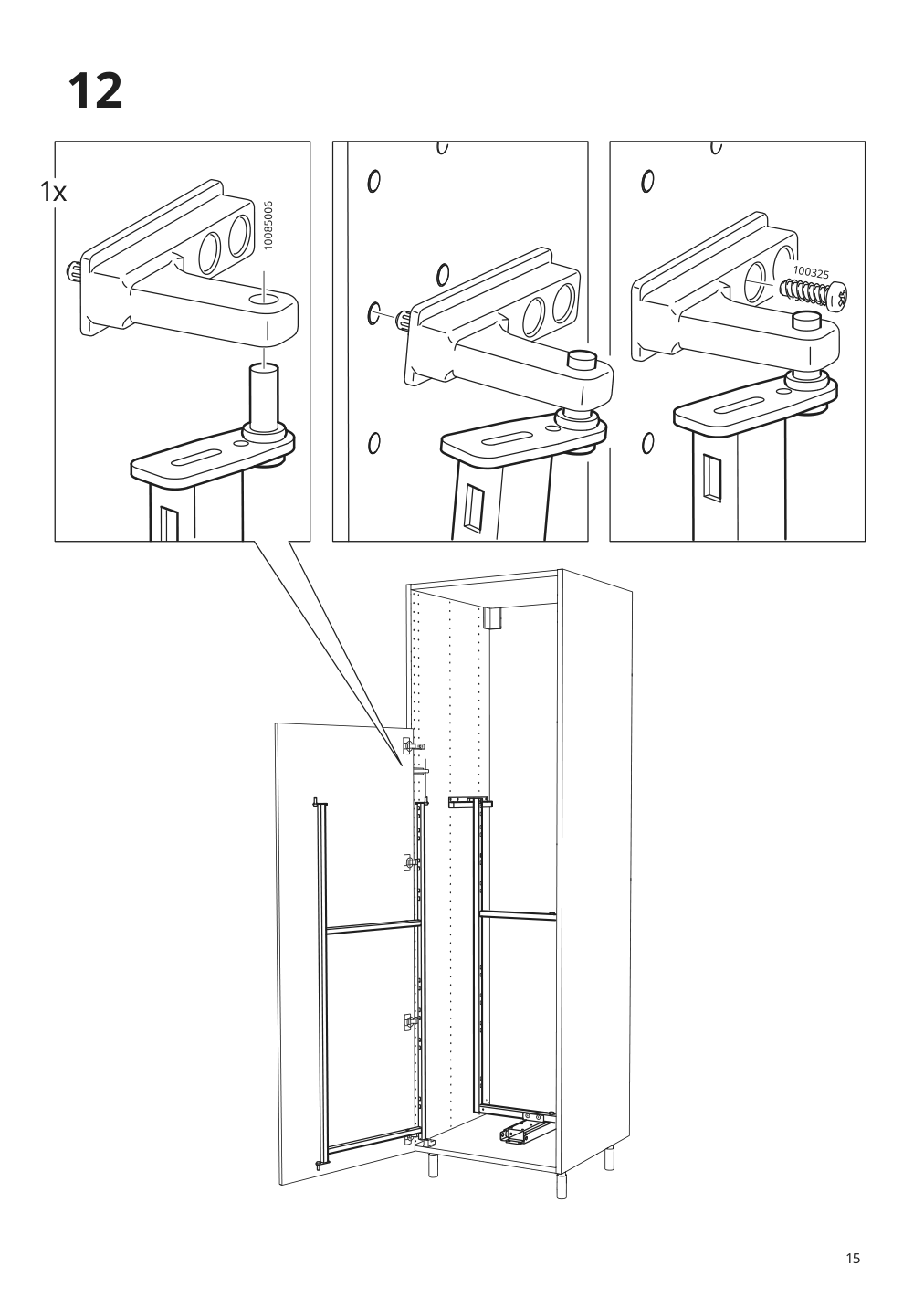 Assembly instructions for IKEA Utrusta pull out pantry organizer | Page 15 - IKEA SEKTION high cabinet with pull-out pantry 594.718.90