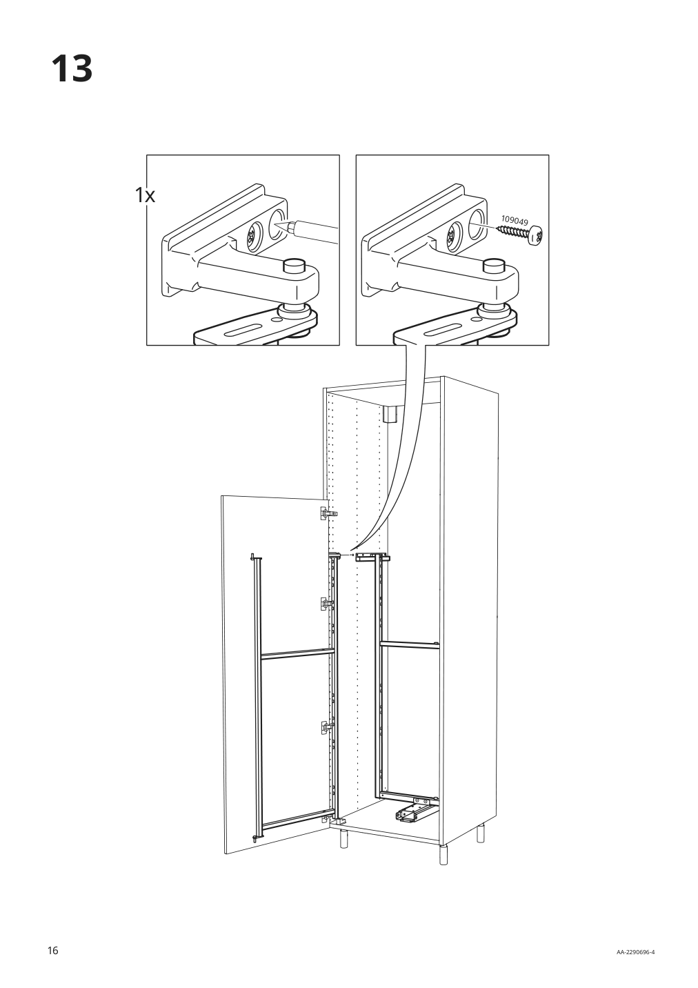 Assembly instructions for IKEA Utrusta pull out pantry organizer | Page 16 - IKEA SEKTION high cabinet with pull-out pantry 394.718.91