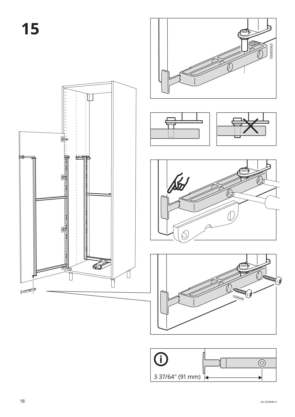 Assembly instructions for IKEA Utrusta pull out pantry organizer | Page 18 - IKEA SEKTION high cabinet with pull-out pantry 394.718.91