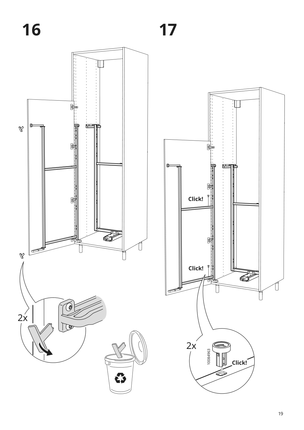 Assembly instructions for IKEA Utrusta pull out pantry organizer | Page 19 - IKEA SEKTION high cabinet with pull-out pantry 394.718.91