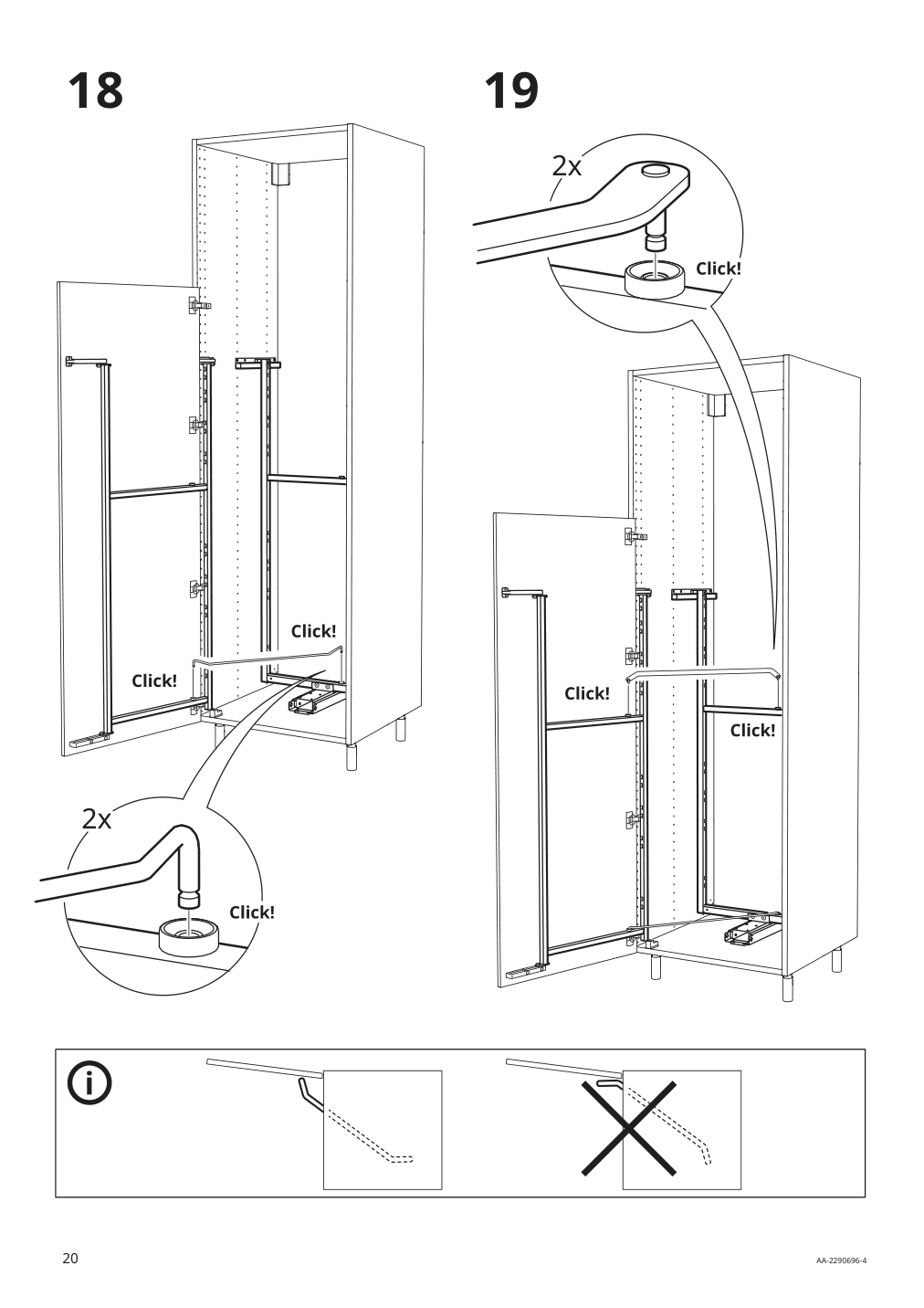 Assembly instructions for IKEA Utrusta pull out pantry organizer | Page 20 - IKEA SEKTION high cabinet with pull-out pantry 594.718.90