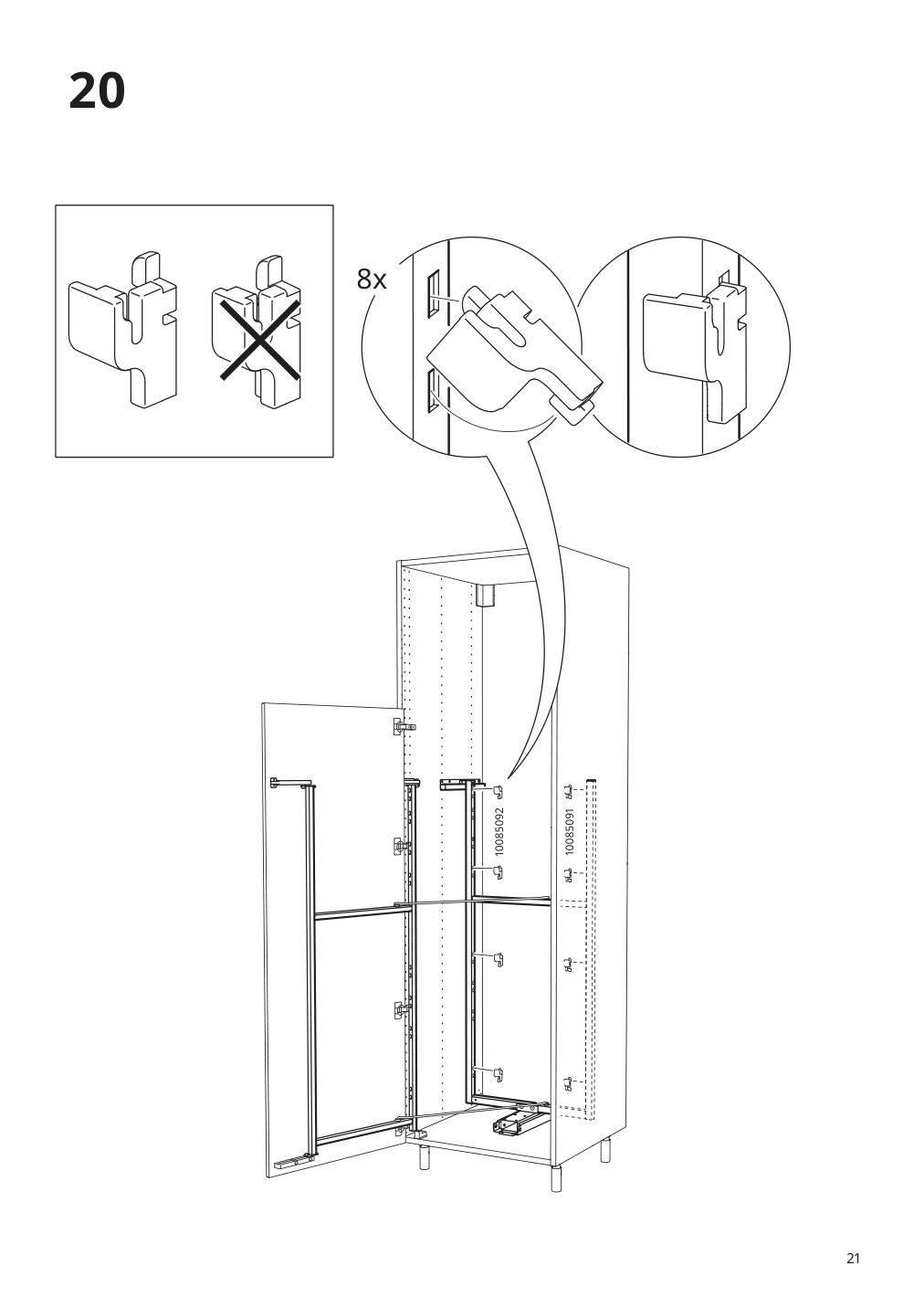 Assembly instructions for IKEA Utrusta pull out pantry organizer | Page 21 - IKEA SEKTION high cabinet with pull-out pantry 394.718.91