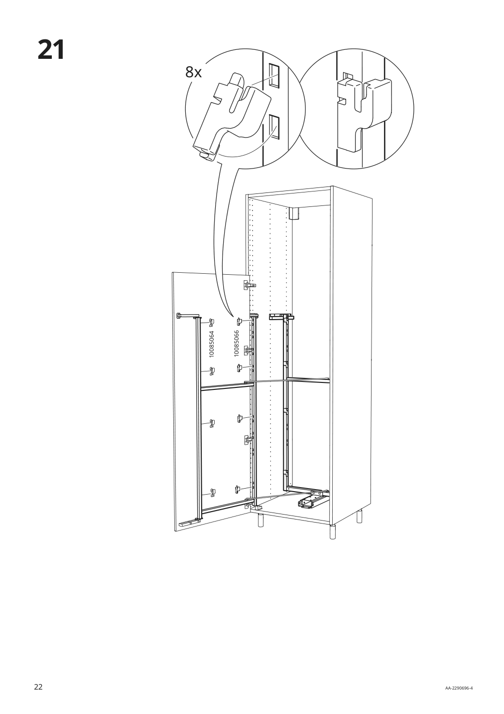 Assembly instructions for IKEA Utrusta pull out pantry organizer | Page 22 - IKEA SEKTION high cabinet with pull-out pantry 594.718.90