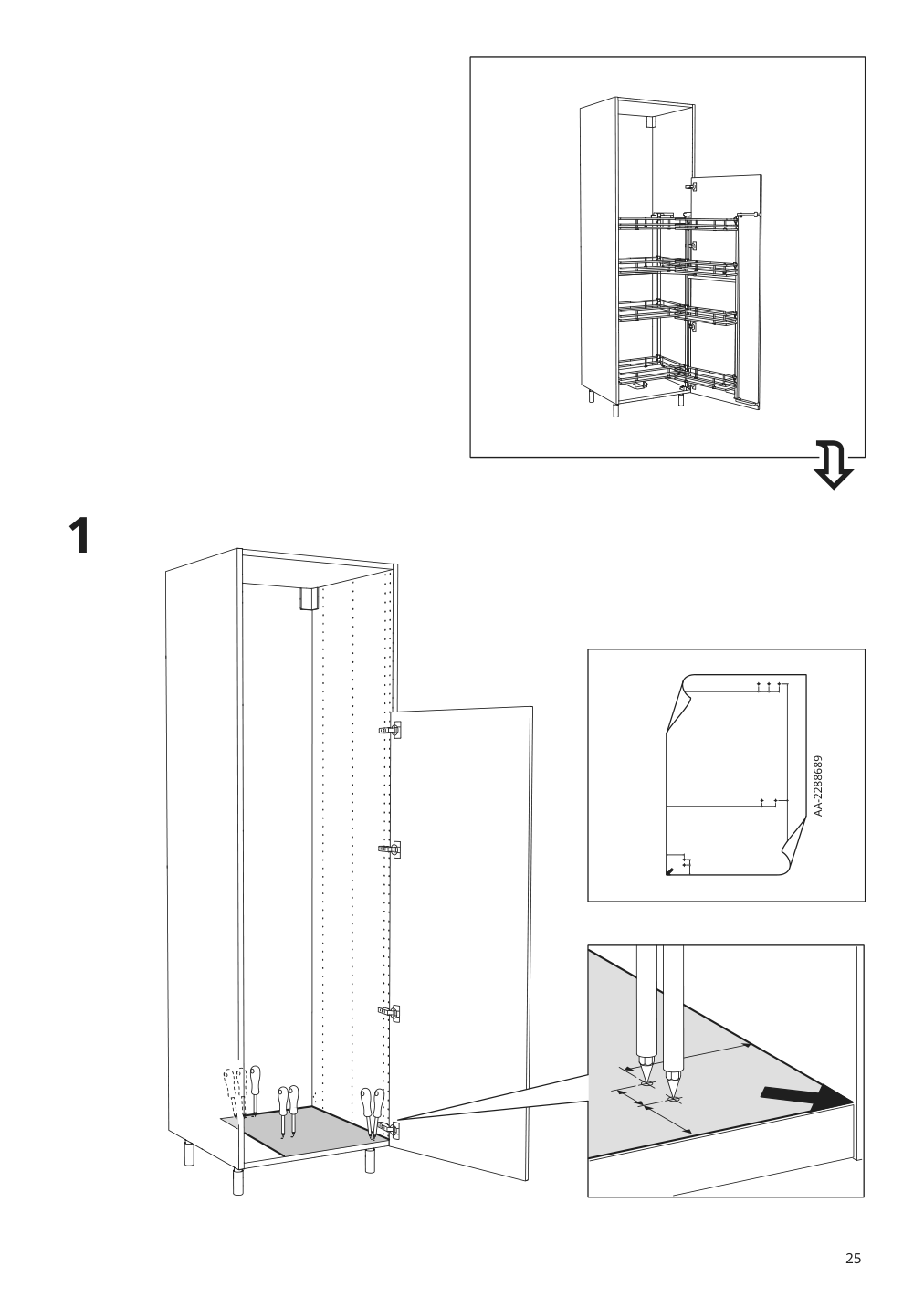 Assembly instructions for IKEA Utrusta pull out pantry organizer | Page 25 - IKEA SEKTION high cabinet with pull-out pantry 394.718.91