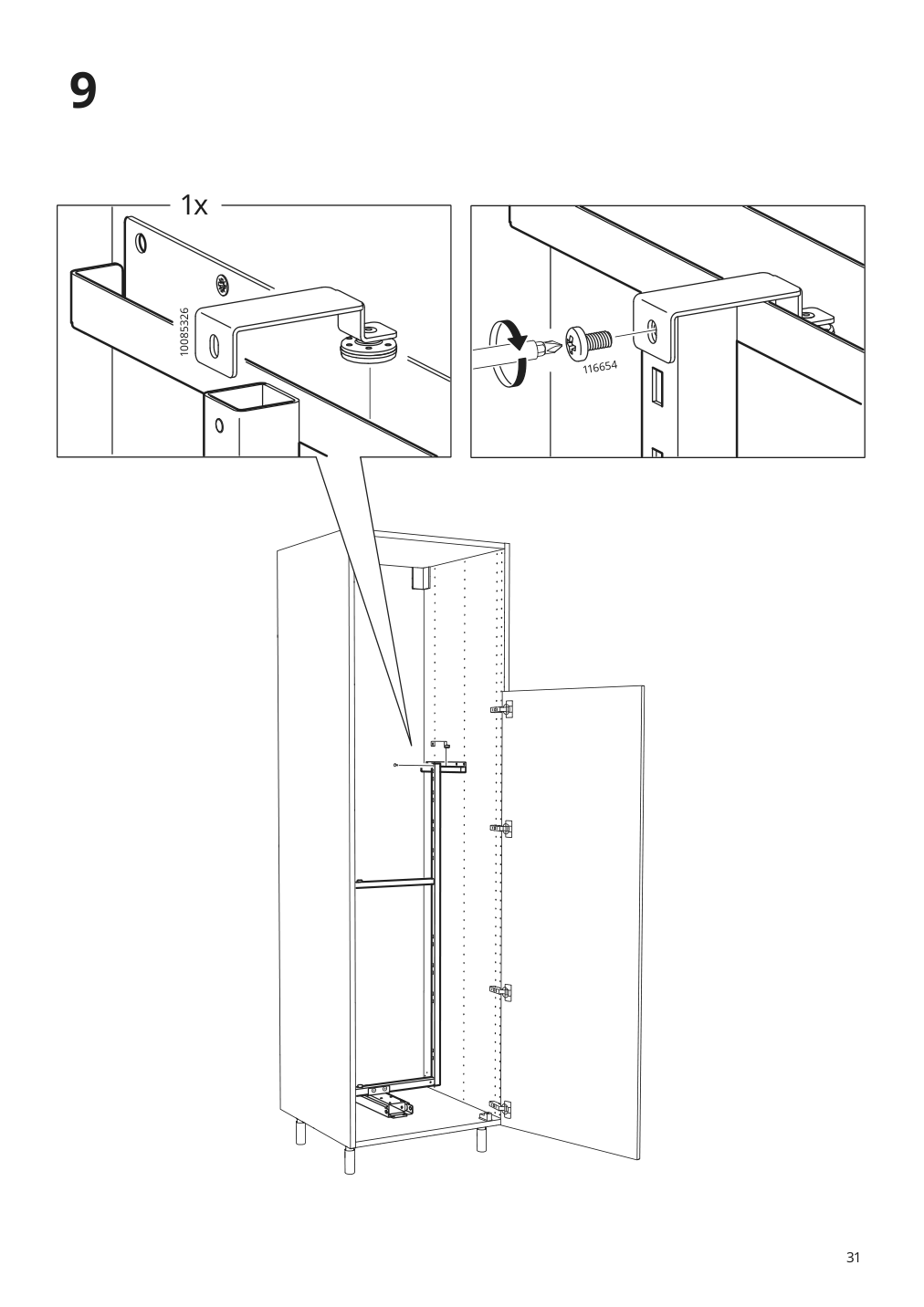 Assembly instructions for IKEA Utrusta pull out pantry organizer | Page 31 - IKEA SEKTION high cabinet with pull-out pantry 594.718.90