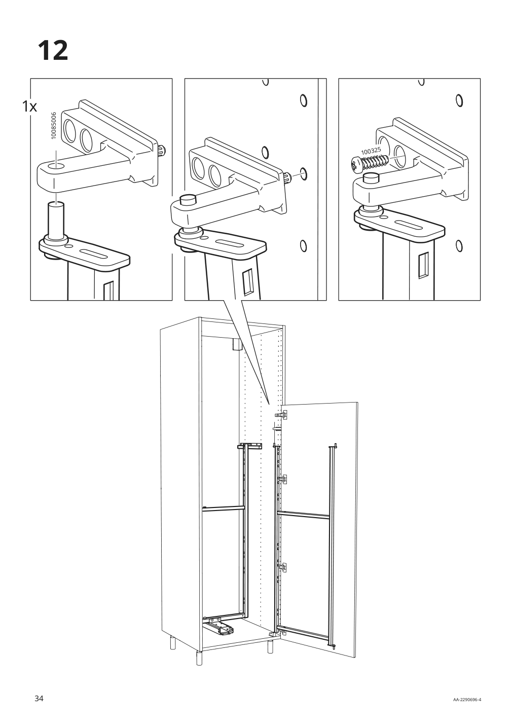 Assembly instructions for IKEA Utrusta pull out pantry organizer | Page 34 - IKEA SEKTION high cabinet with pull-out pantry 394.718.91