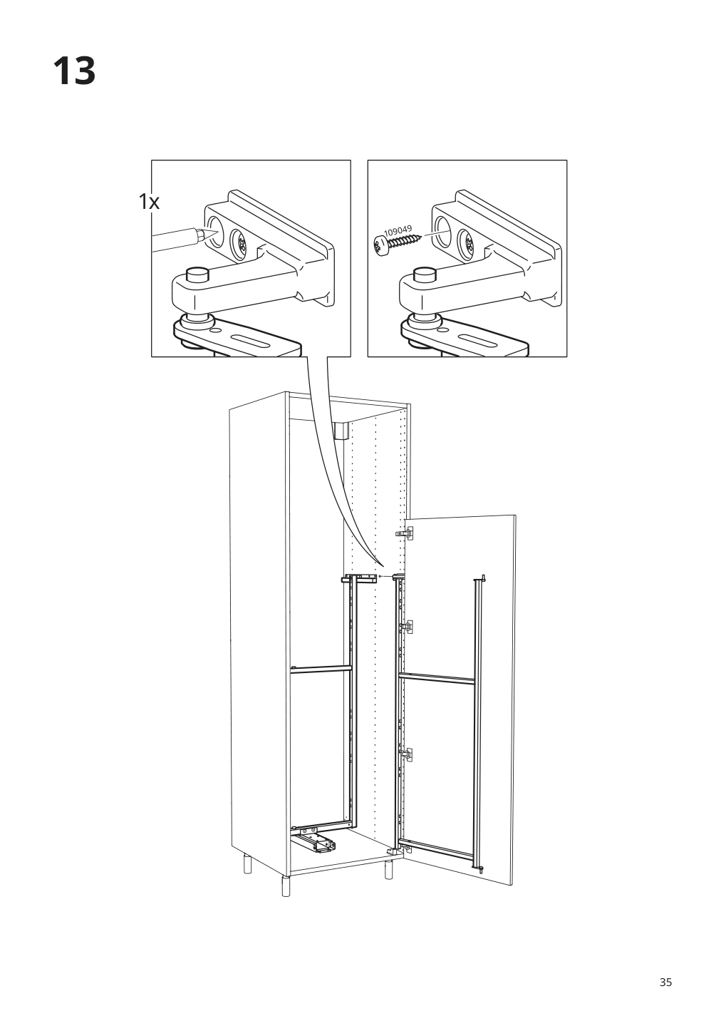 Assembly instructions for IKEA Utrusta pull out pantry organizer | Page 35 - IKEA SEKTION high cabinet with pull-out pantry 394.718.91