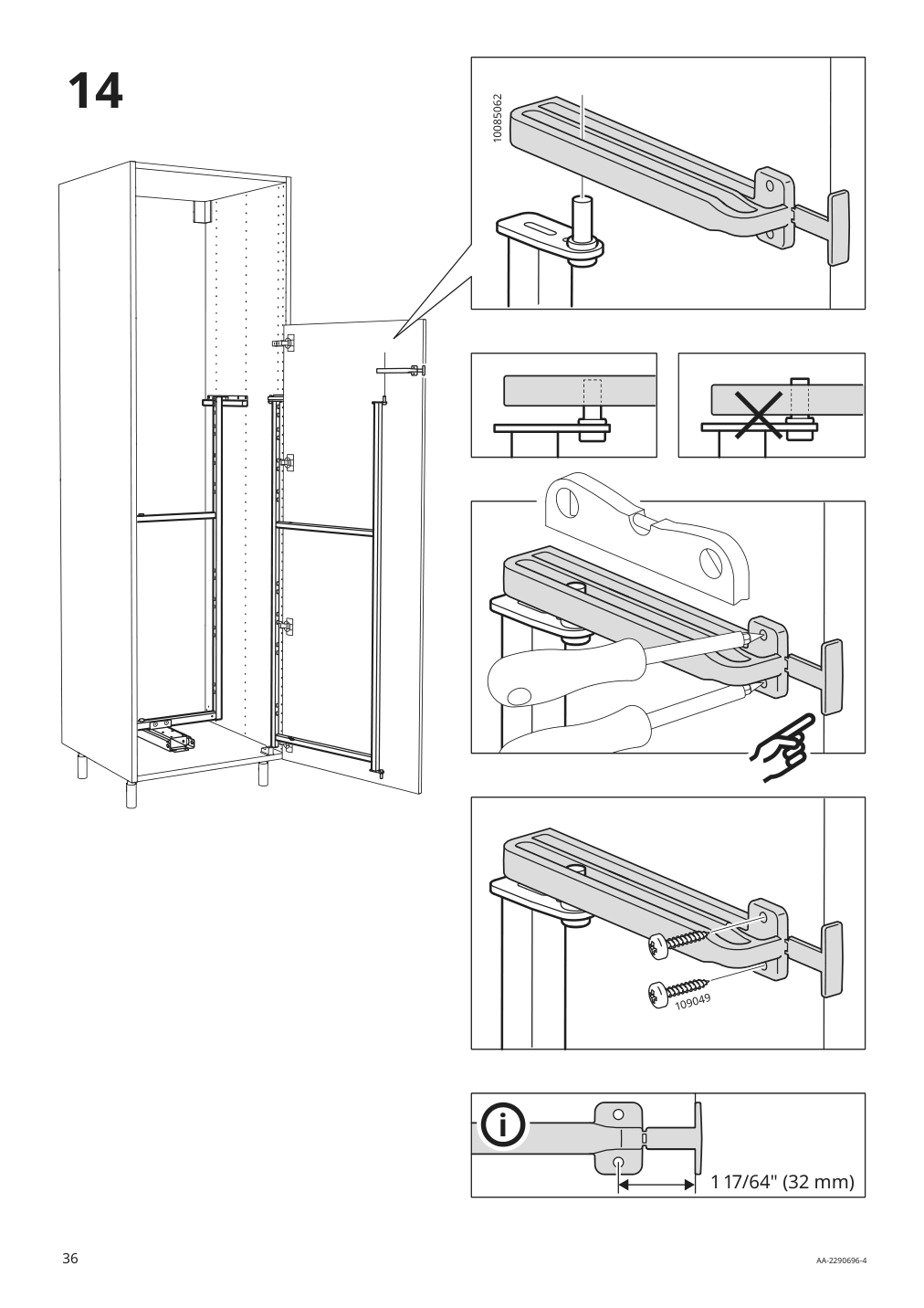 Assembly instructions for IKEA Utrusta pull out pantry organizer | Page 36 - IKEA SEKTION high cabinet with pull-out pantry 394.718.91