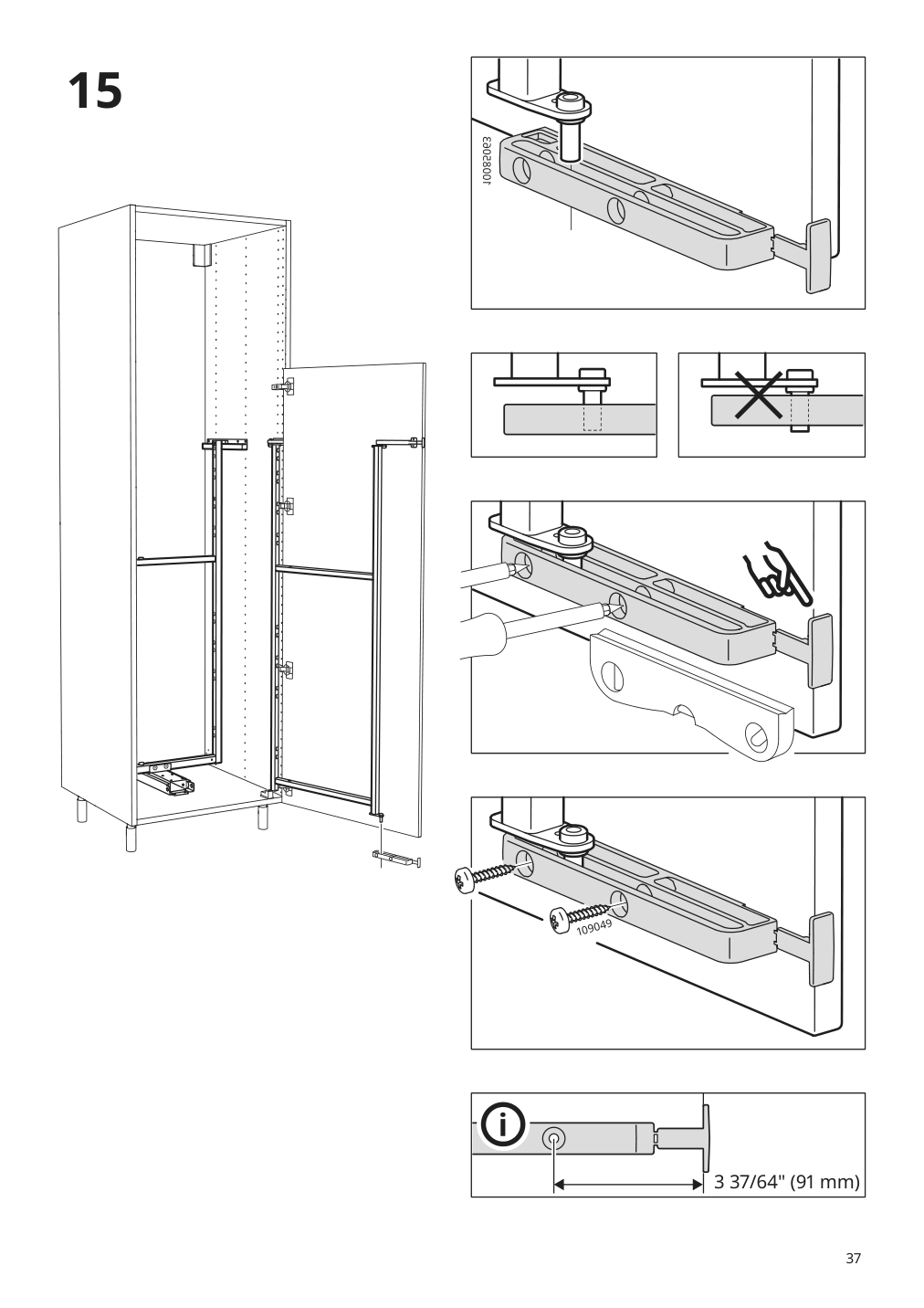 Assembly instructions for IKEA Utrusta pull out pantry organizer | Page 37 - IKEA SEKTION high cabinet with pull-out pantry 594.718.90