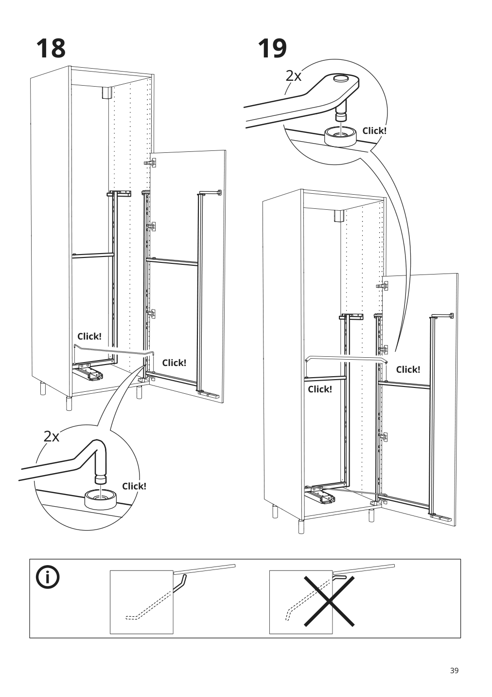 Assembly instructions for IKEA Utrusta pull out pantry organizer | Page 39 - IKEA SEKTION high cabinet with pull-out pantry 394.718.91