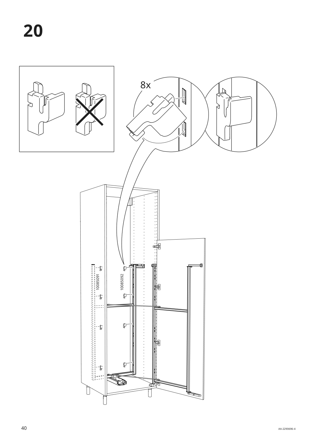 Assembly instructions for IKEA Utrusta pull out pantry organizer | Page 40 - IKEA SEKTION high cabinet with pull-out pantry 594.718.90