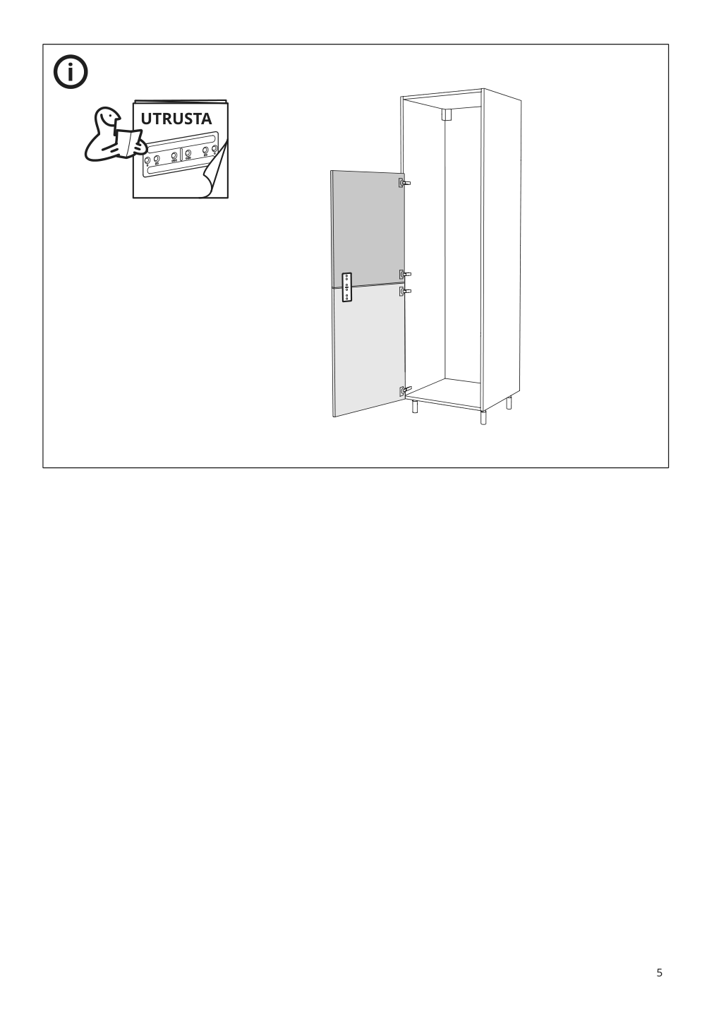 Assembly instructions for IKEA Utrusta pull out pantry organizer | Page 5 - IKEA SEKTION high cabinet with pull-out pantry 594.718.90