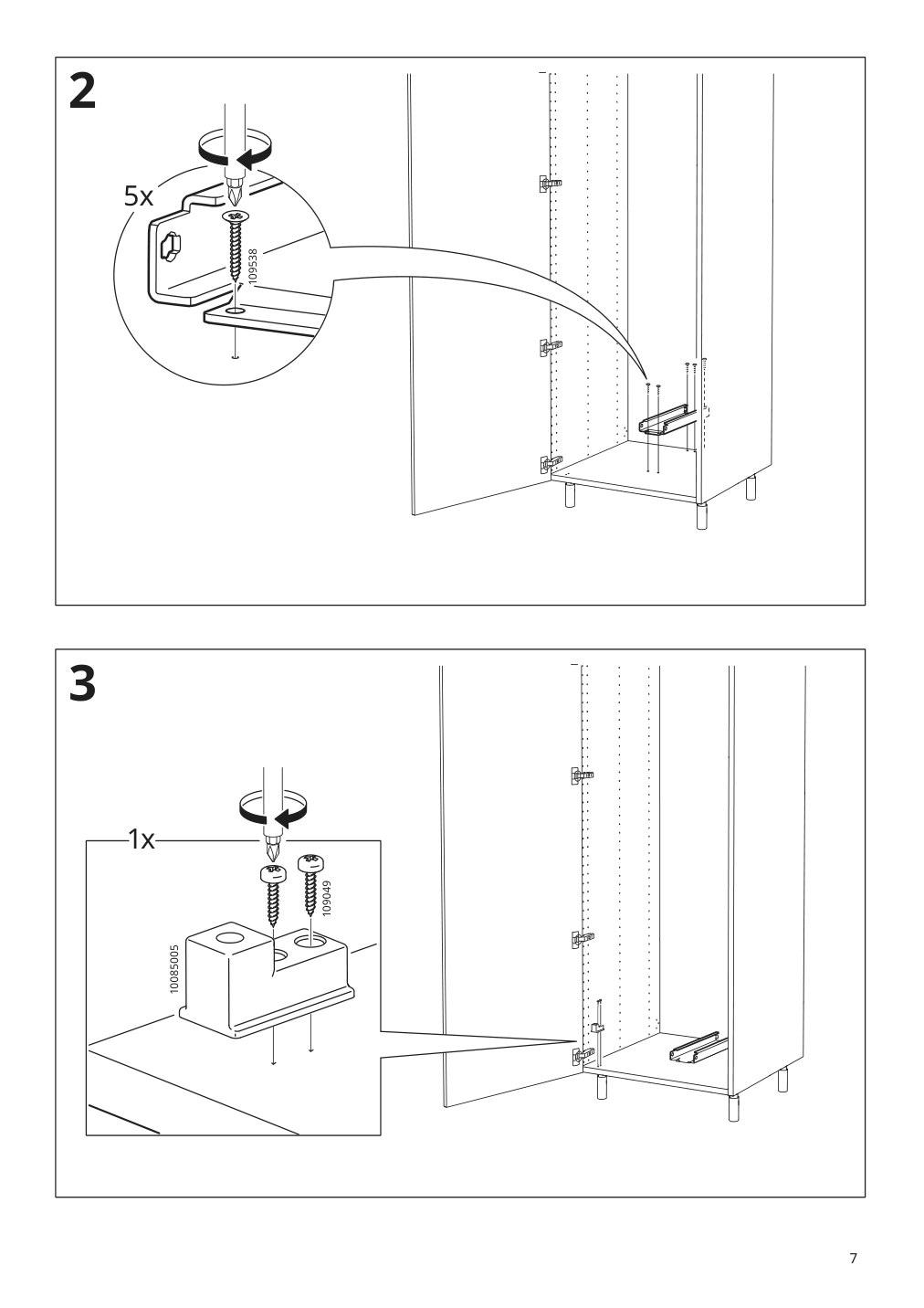 Assembly instructions for IKEA Utrusta pull out pantry organizer | Page 7 - IKEA SEKTION high cabinet with pull-out pantry 594.718.90