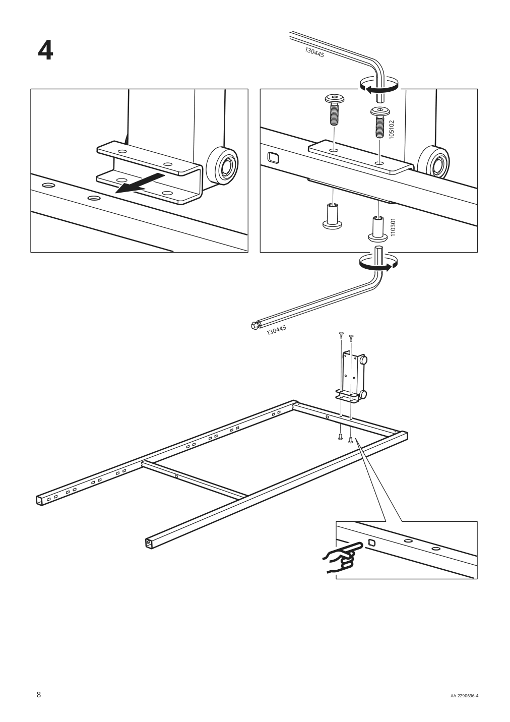 Assembly instructions for IKEA Utrusta pull out pantry organizer | Page 8 - IKEA SEKTION high cabinet with pull-out pantry 394.718.91