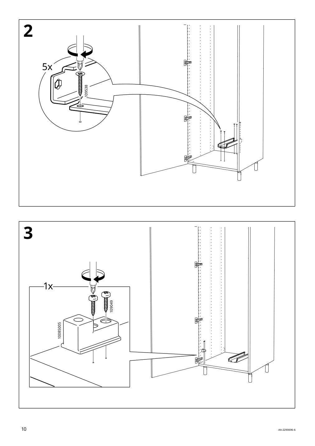 Assembly instructions for IKEA Utrusta pull out pantry organizer | Page 10 - IKEA SEKTION high cabinet with pull-out pantry 494.718.19