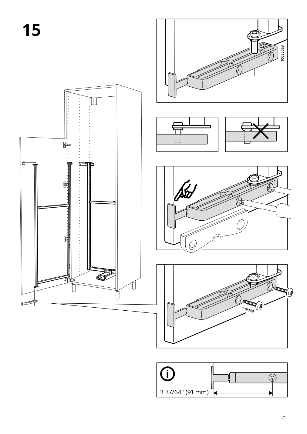 Assembly instructions for IKEA Utrusta pull out pantry organizer | Page 21 - IKEA SEKTION high cabinet with pull-out pantry 494.718.19