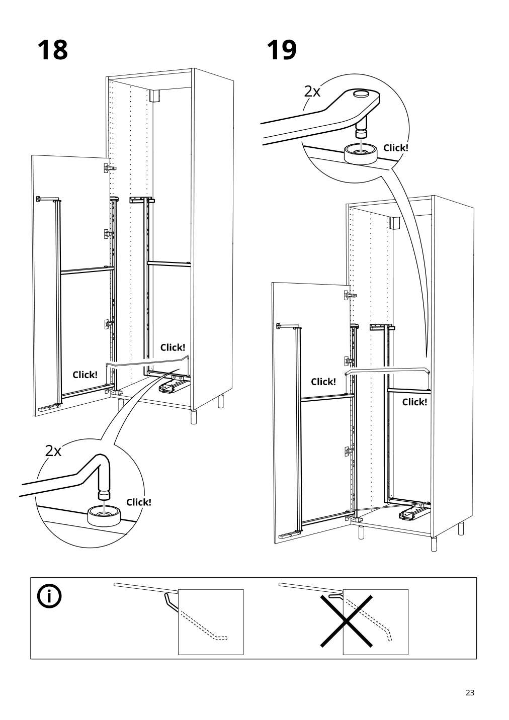 Assembly instructions for IKEA Utrusta pull out pantry organizer | Page 23 - IKEA SEKTION high cabinet with pull-out pantry 494.718.19