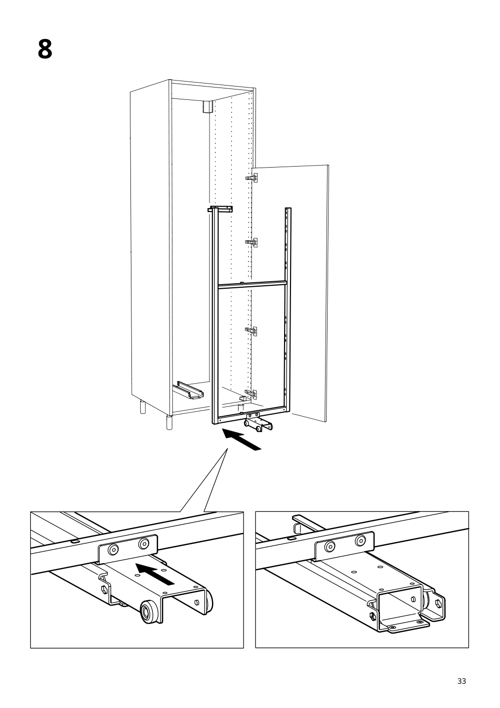 Assembly instructions for IKEA Utrusta pull out pantry organizer | Page 33 - IKEA SEKTION high cabinet with pull-out pantry 494.718.19