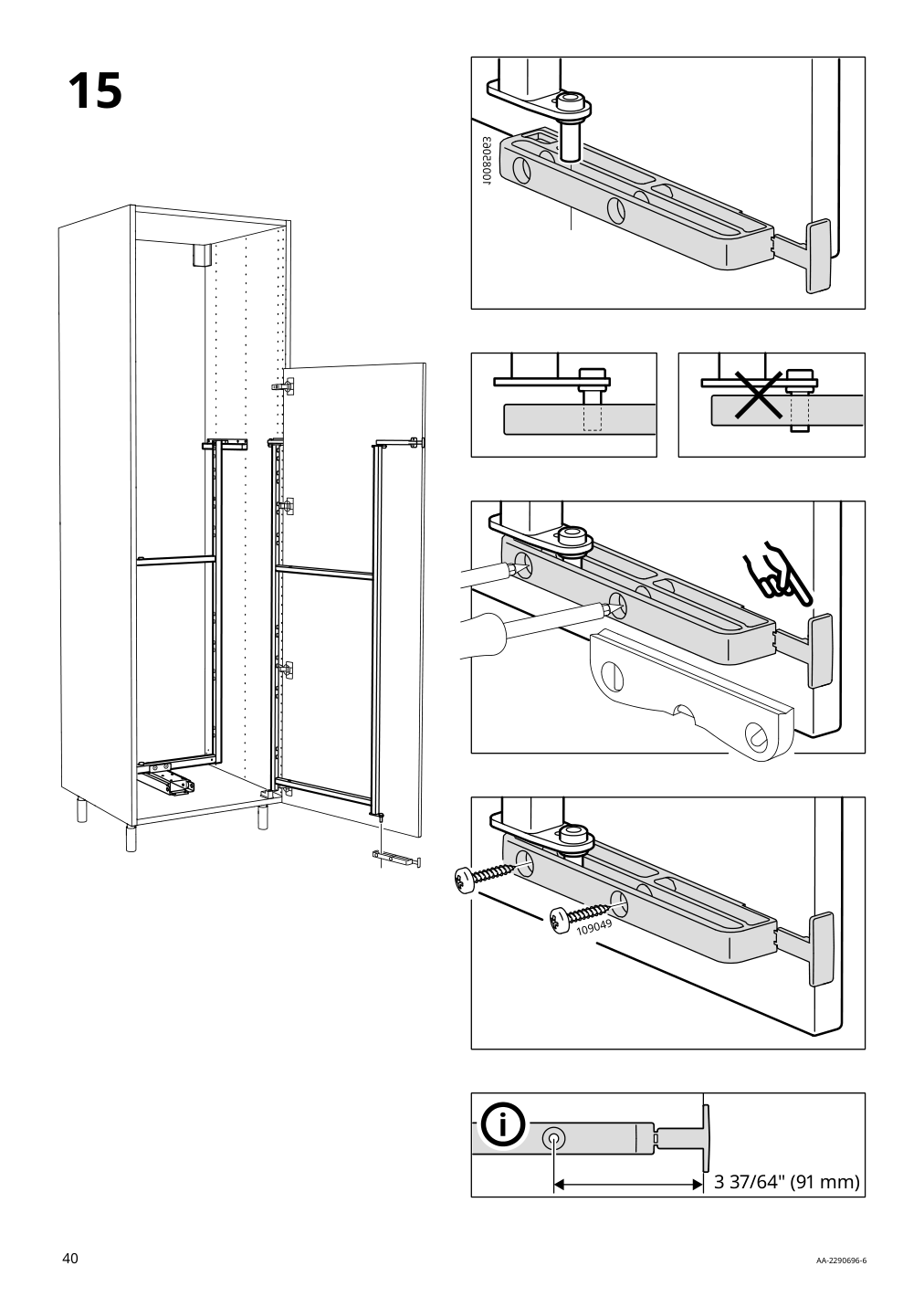 Assembly instructions for IKEA Utrusta pull out pantry organizer | Page 40 - IKEA SEKTION high cabinet with pull-out pantry 494.718.19