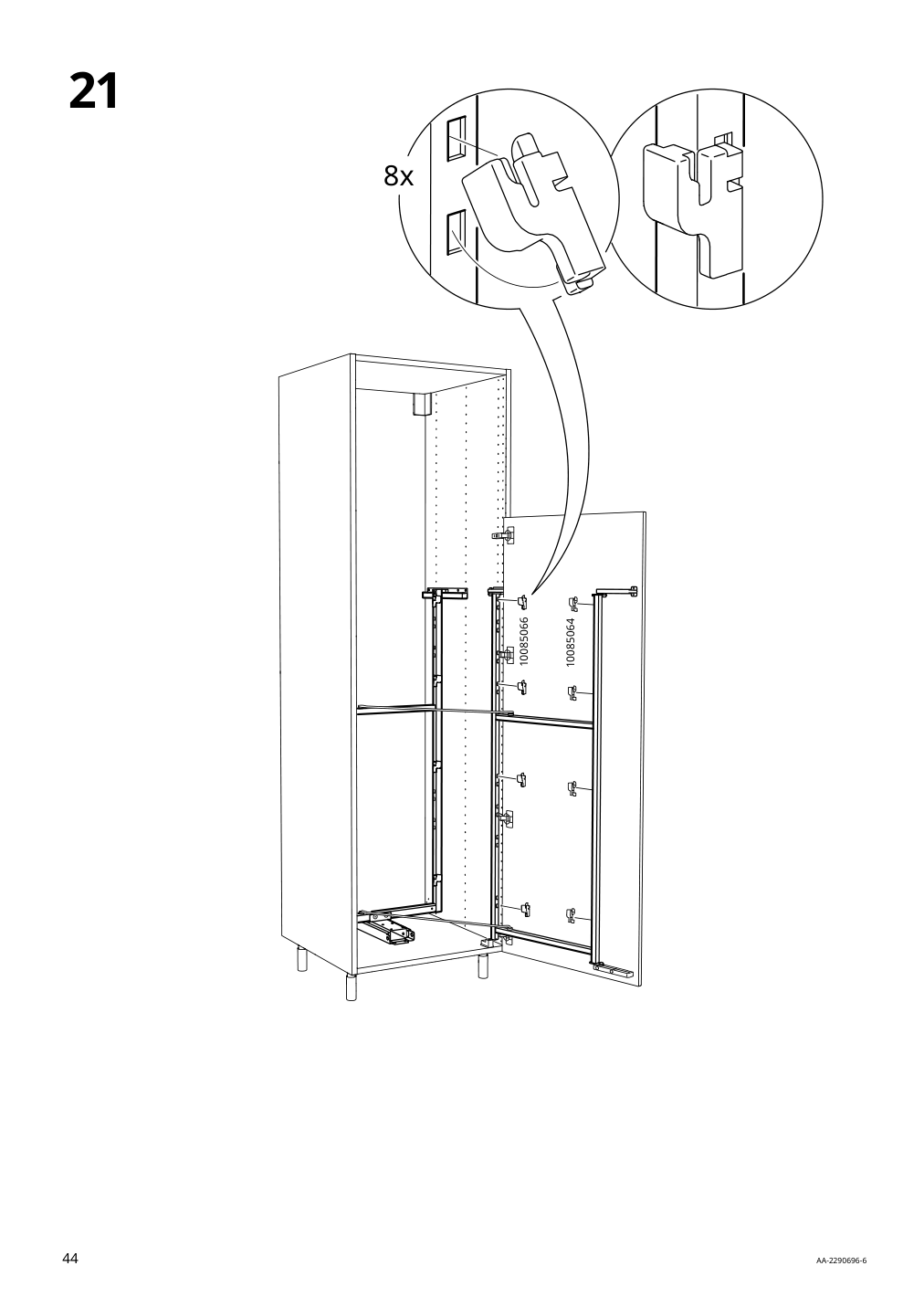 Assembly instructions for IKEA Utrusta pull out pantry organizer | Page 44 - IKEA SEKTION high cabinet with pull-out pantry 494.718.19