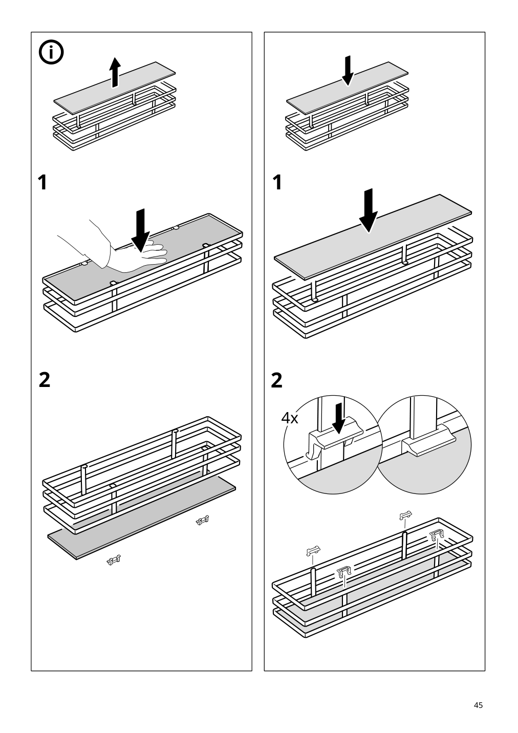 Assembly instructions for IKEA Utrusta pull out pantry organizer | Page 45 - IKEA SEKTION high cabinet with pull-out pantry 494.718.19