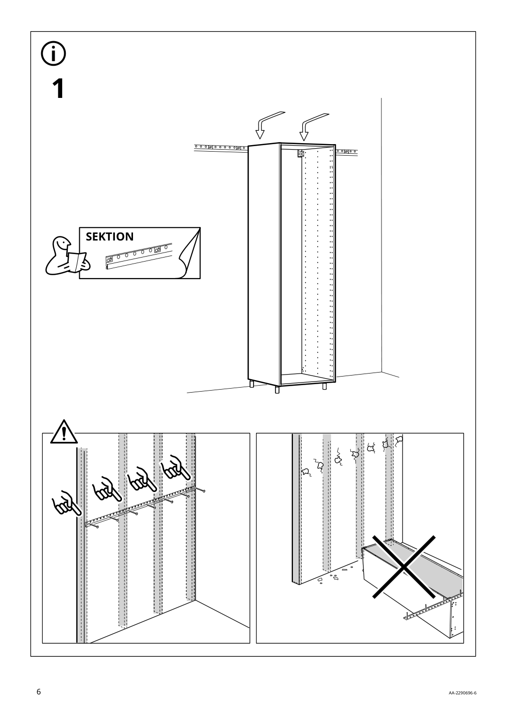 Assembly instructions for IKEA Utrusta pull out pantry organizer | Page 6 - IKEA SEKTION high cabinet with pull-out pantry 494.718.19