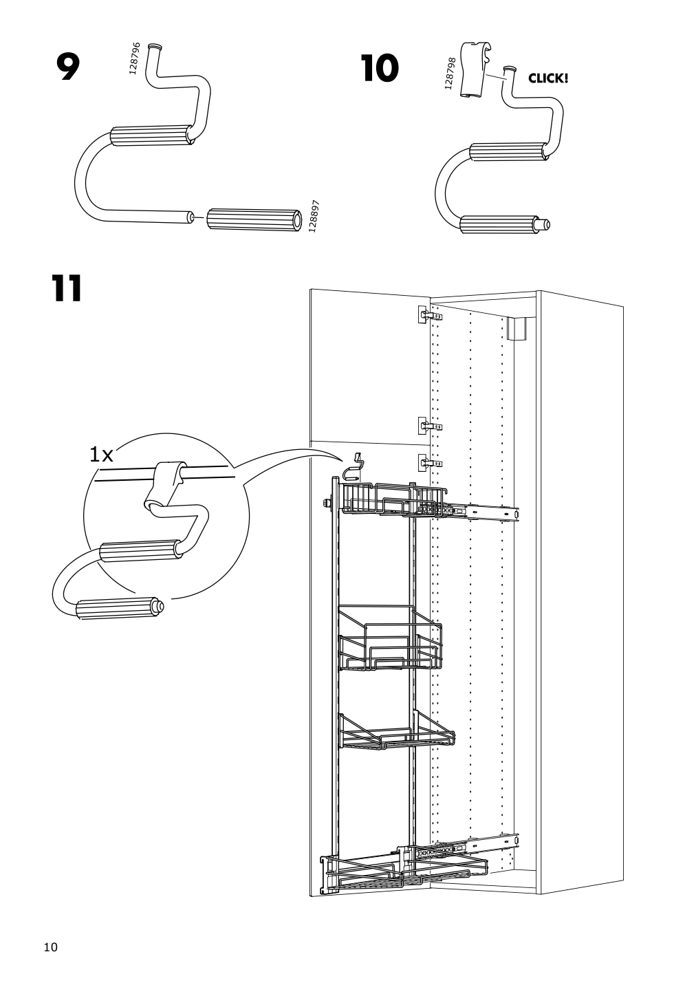 Assembly instructions for IKEA Utrusta pull out rack for cleaning supplies | Page 10 - IKEA SEKTION high cabinet/pull-out int fittings 794.699.52