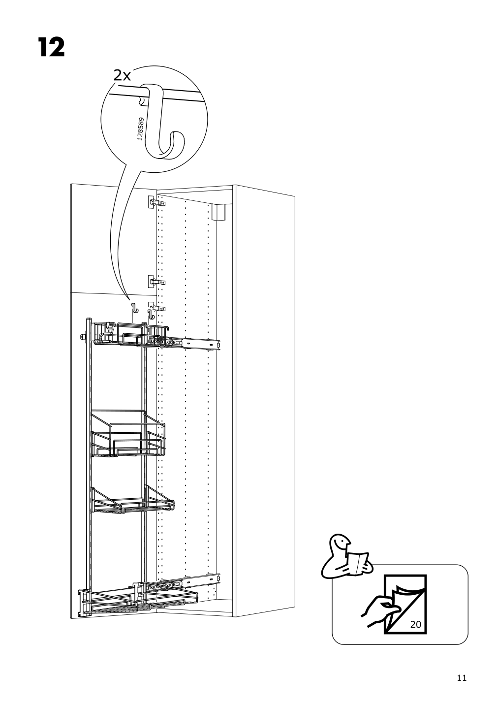 Assembly instructions for IKEA Utrusta pull out rack for cleaning supplies | Page 11 - IKEA SEKTION high cabinet/pull-out int fittings 594.559.65