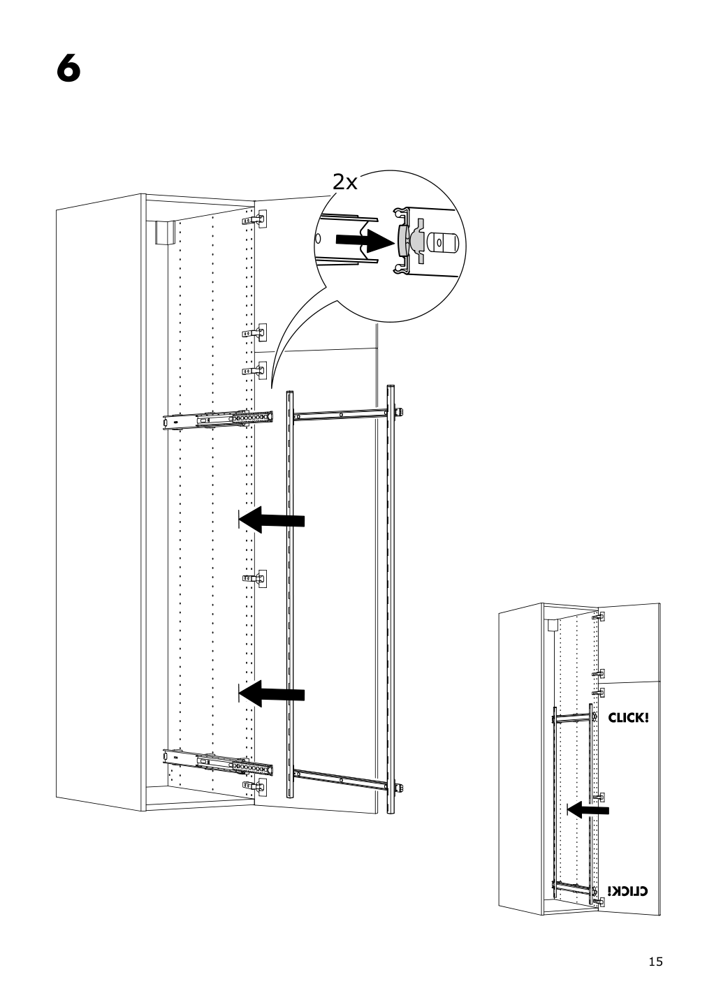 Assembly instructions for IKEA Utrusta pull out rack for cleaning supplies | Page 15 - IKEA SEKTION high cabinet/pull-out int fittings 294.679.36