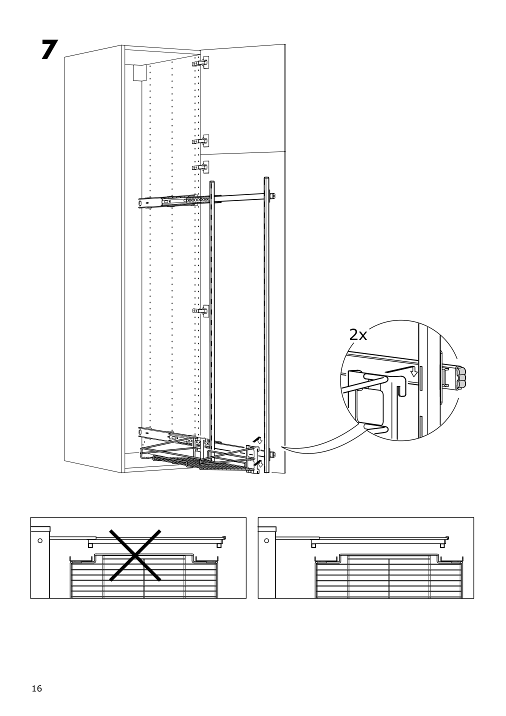 Assembly instructions for IKEA Utrusta pull out rack for cleaning supplies | Page 16 - IKEA SEKTION high cabinet/pull-out int fittings 594.559.65