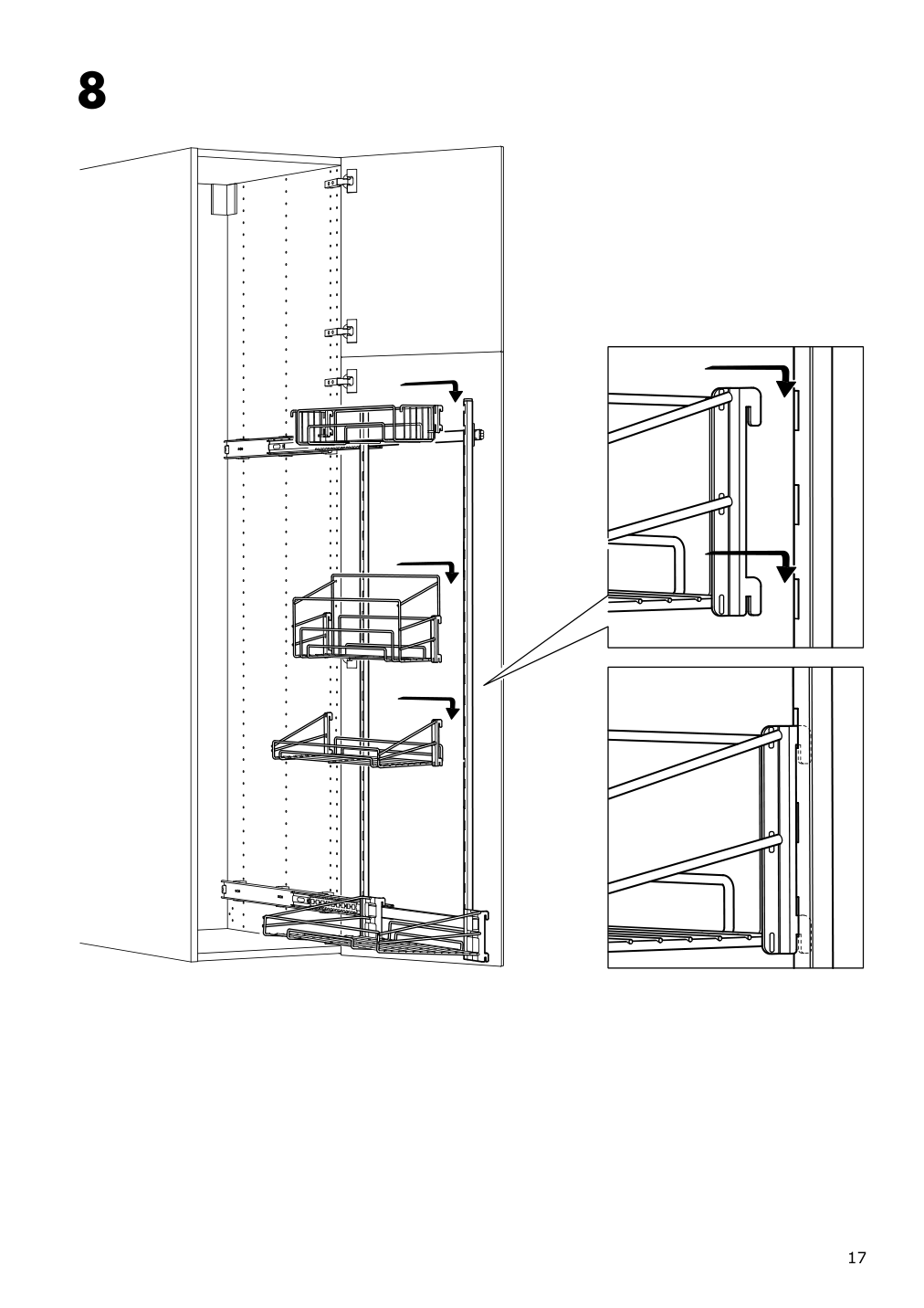 Assembly instructions for IKEA Utrusta pull out rack for cleaning supplies | Page 17 - IKEA SEKTION high cabinet/pull-out int fittings 794.699.52