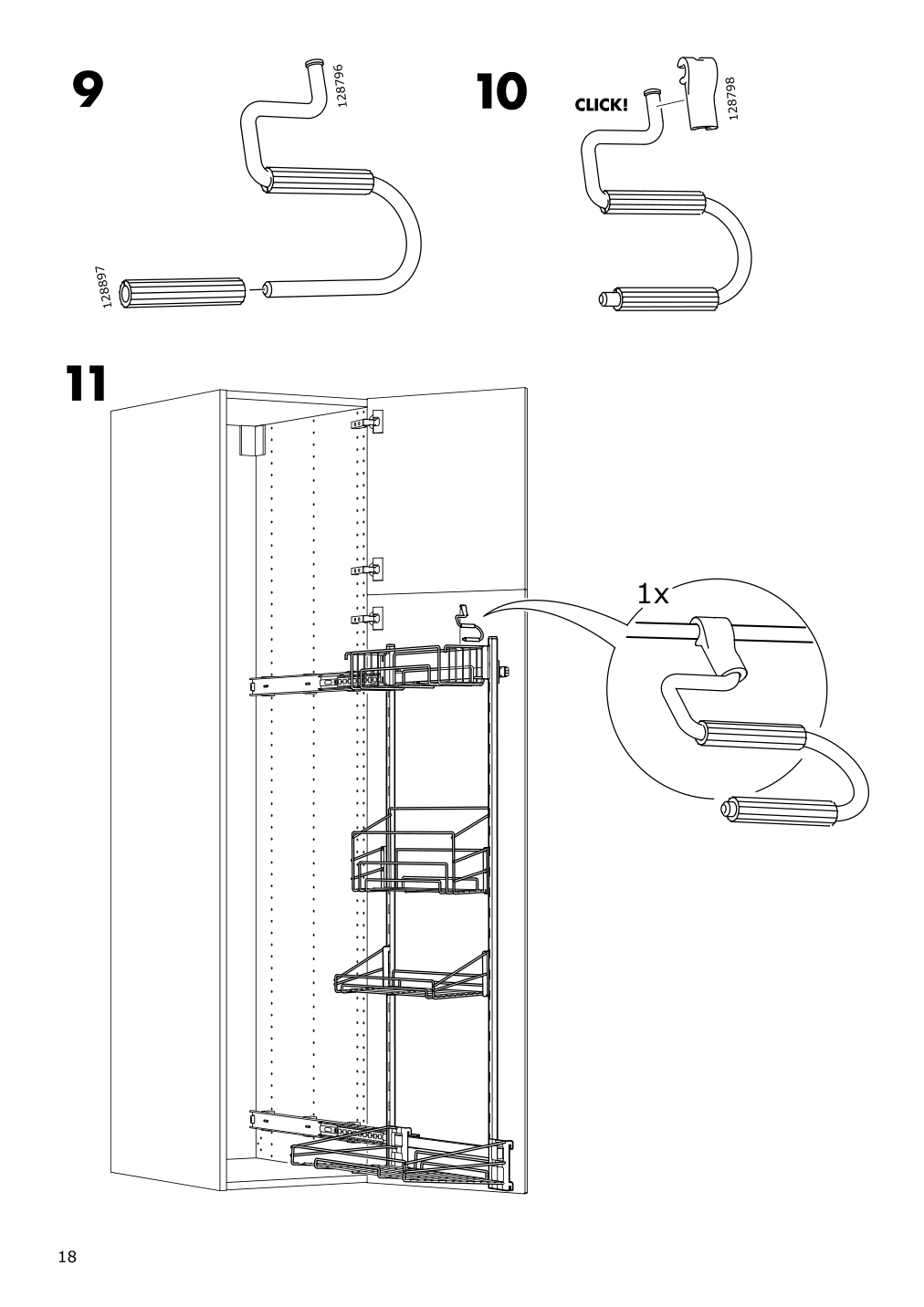 Assembly instructions for IKEA Utrusta pull out rack for cleaning supplies | Page 18 - IKEA SEKTION high cabinet/pull-out int fittings 794.699.52