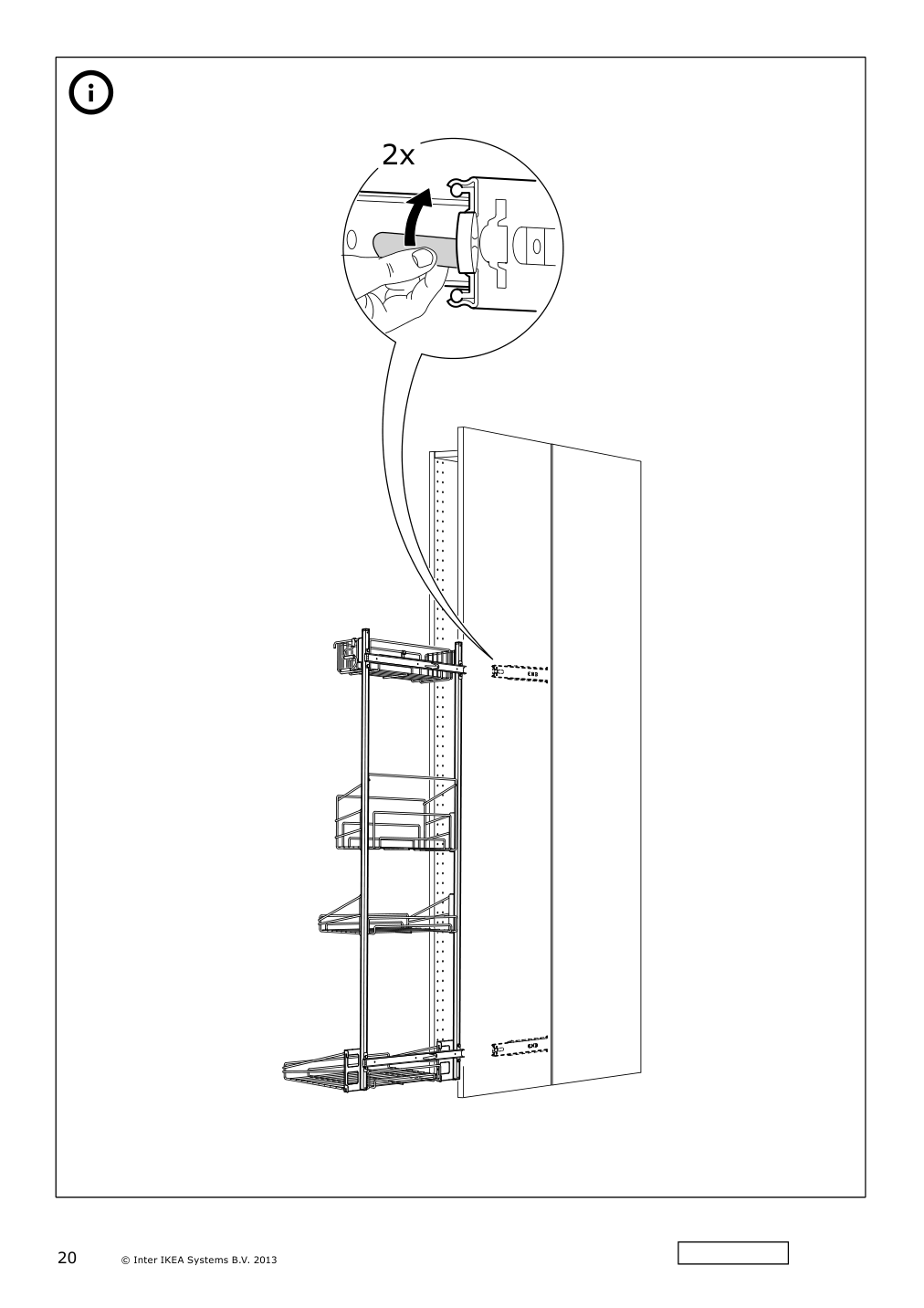 Assembly instructions for IKEA Utrusta pull out rack for cleaning supplies | Page 20 - IKEA SEKTION high cabinet/pull-out int fittings 994.549.21