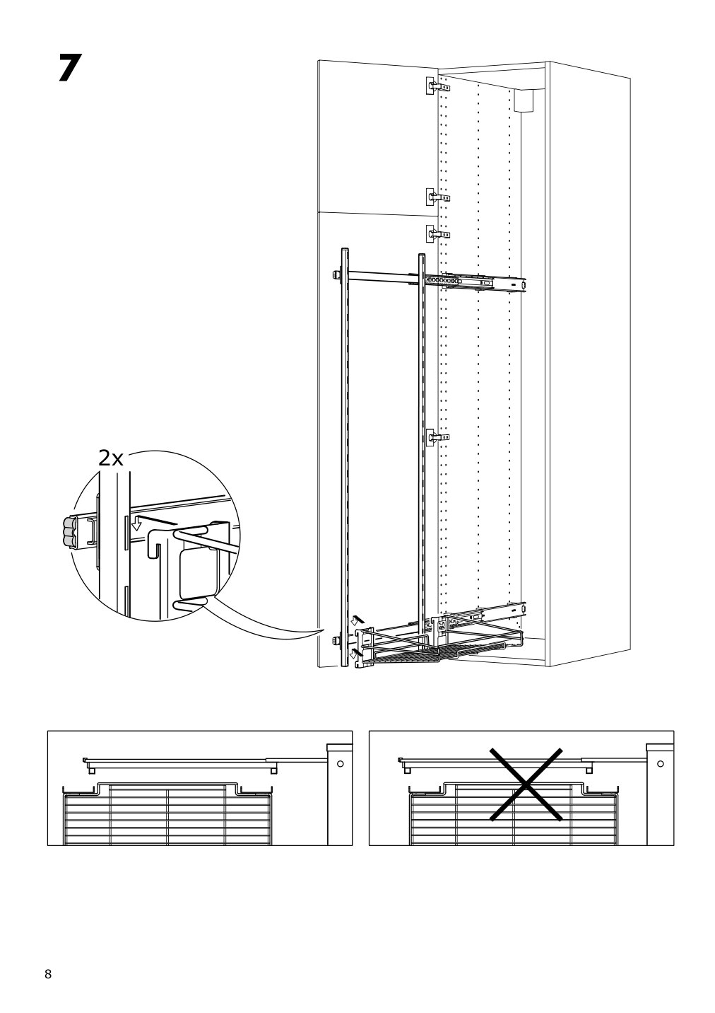 Assembly instructions for IKEA Utrusta pull out rack for cleaning supplies | Page 8 - IKEA SEKTION high cabinet/pull-out int fittings 594.559.65