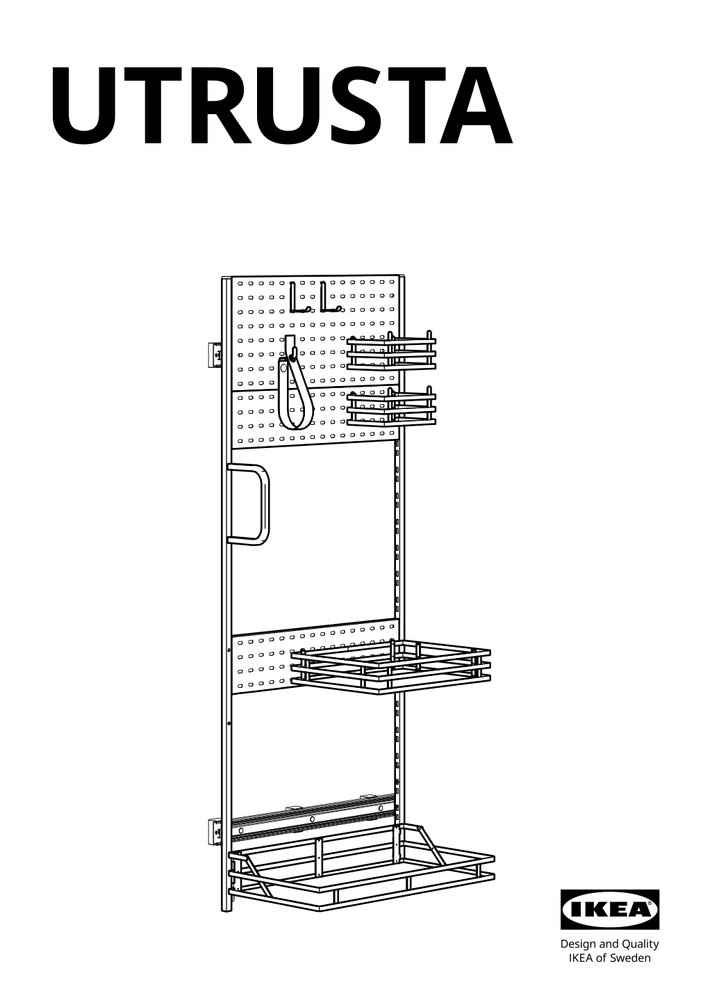 Assembly instructions for IKEA Utrusta pull out rack for cleaning supplies | Page 1 - IKEA SEKTION high cabinet/pull-out int fittings 095.734.95